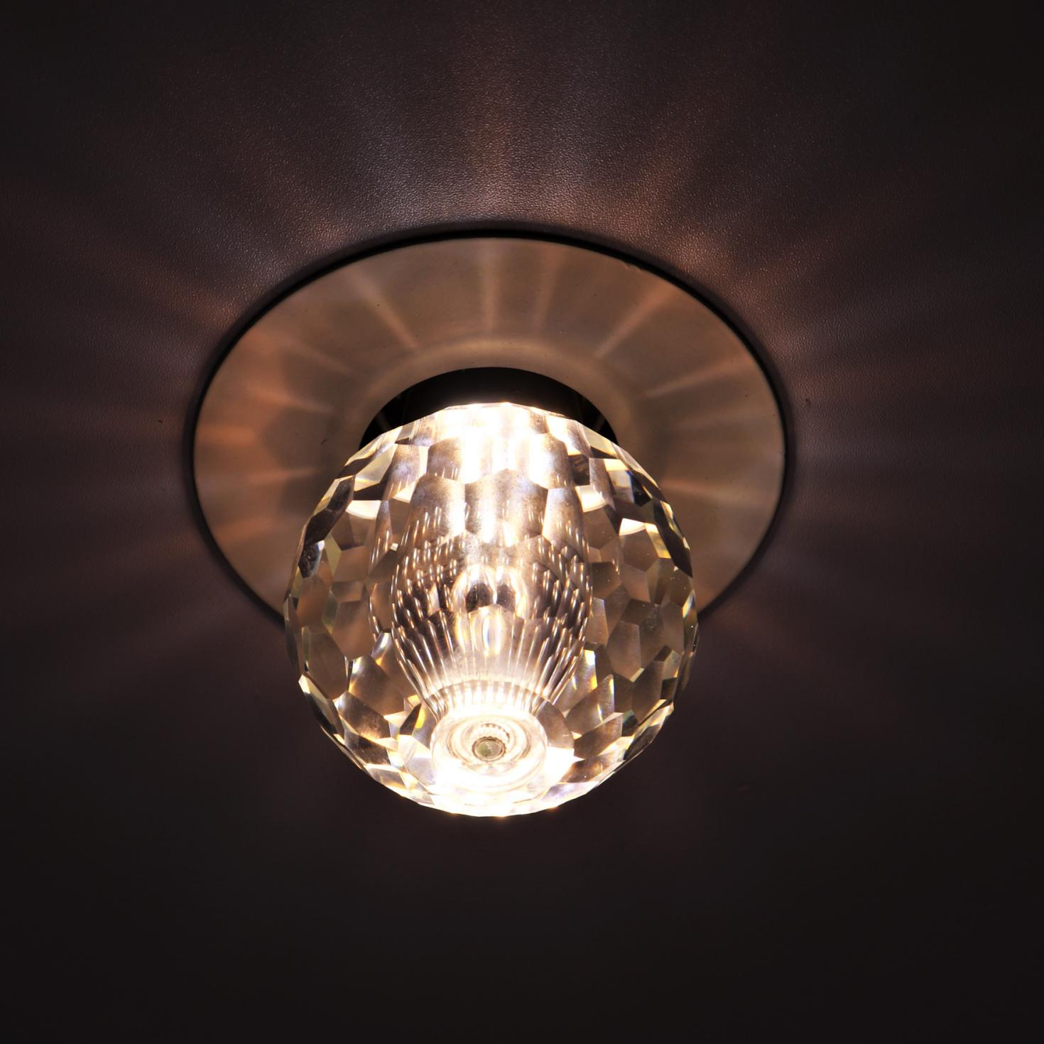 Crystal LED Faceted Globe — M