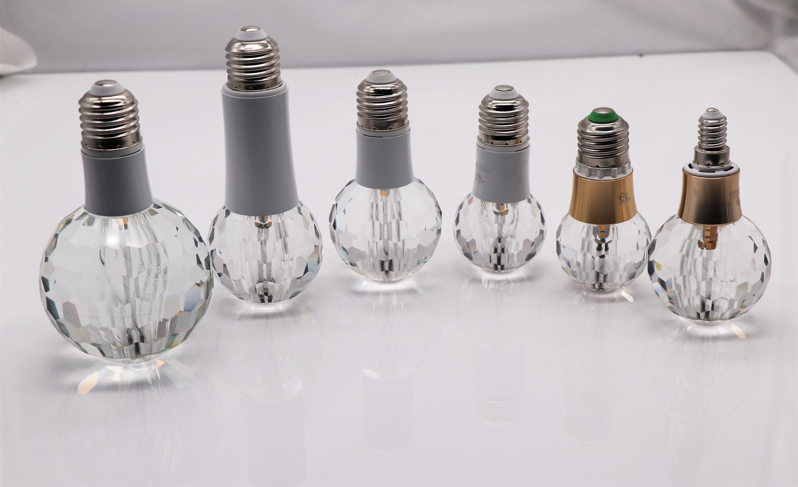 Crystal LED Faceted Globe — G