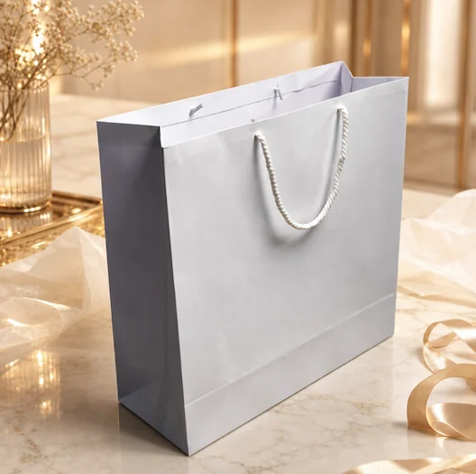 Sacola de Papel PREMIUM QUIET LUXURY - 40x40x15cm - Alças São Francisco - Pronta Entrega - Pacotes com 10 unidades - imagem 1